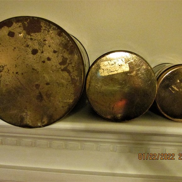 Weibro Cream and Copper Canister Set of 3 Vintage - Picture 4 of 15